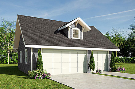 Cape Cod Craftsman Elevation of Plan 100838