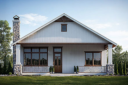 Cottage Country Craftsman Elevation of Plan 100841