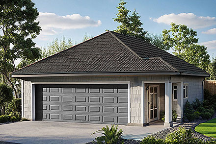 Cottage Craftsman Elevation of Plan 100848