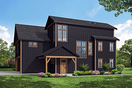 Contemporary Modern Traditional Elevation of Plan 100867
