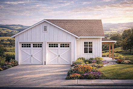 Country Farmhouse Ranch Elevation of Plan 100877