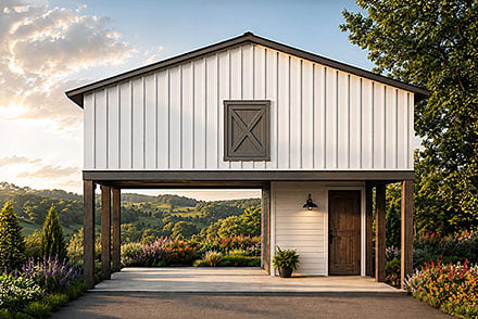 Country Farmhouse Traditional Elevation of Plan 100885