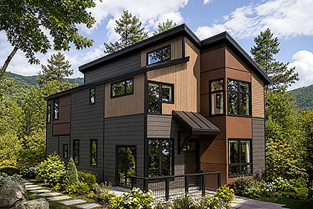 Contemporary Modern Southwest Elevation of Plan 100891
