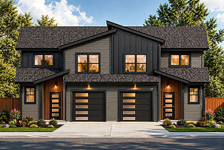 Contemporary Modern Elevation of Plan 100894