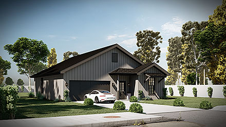 Country Ranch Traditional Elevation of Plan 101102
