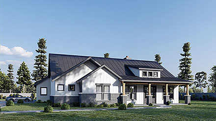 New American Ranch Elevation of Plan 101104