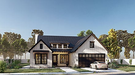 Country Farmhouse New American Style Elevation of Plan 101107