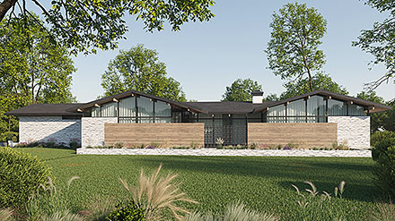 Contemporary Modern Elevation of Plan 101119