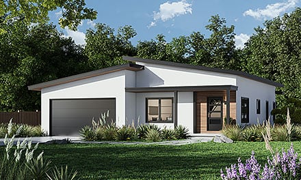 Contemporary Modern Elevation of Plan 101215