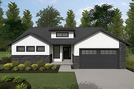 Contemporary Modern Elevation of Plan 101219