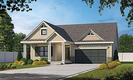 Bungalow Craftsman Traditional Elevation of Plan 101224