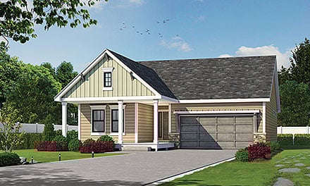 Bungalow Craftsman Traditional Elevation of Plan 101225