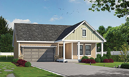 Craftsman Traditional Elevation of Plan 101235