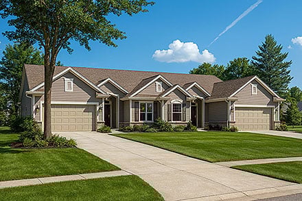 Ranch Traditional Elevation of Plan 101238