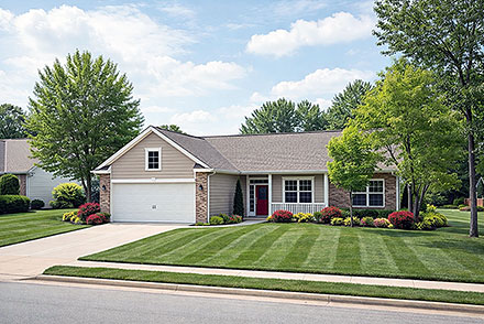 Country Ranch Traditional Elevation of Plan 101243