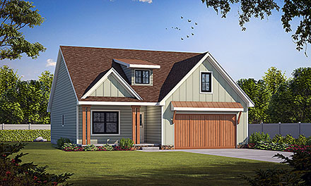 Country Craftsman Elevation of Plan 101245