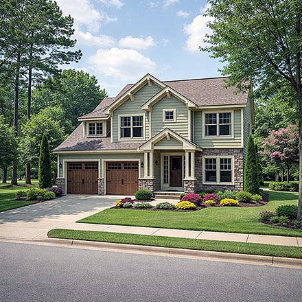 Craftsman Traditional Elevation of Plan 101253