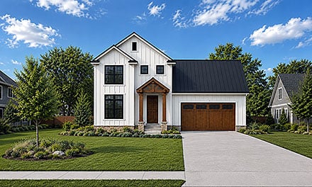 Country Craftsman Farmhouse Traditional Elevation of Plan 101273