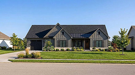 Contemporary Farmhouse Elevation of Plan 101286