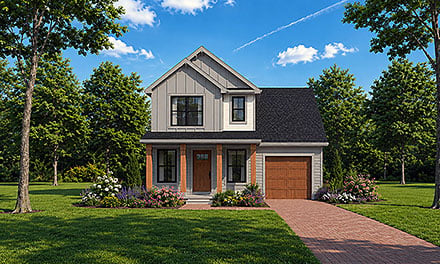 Contemporary Farmhouse New American Elevation of Plan 101288