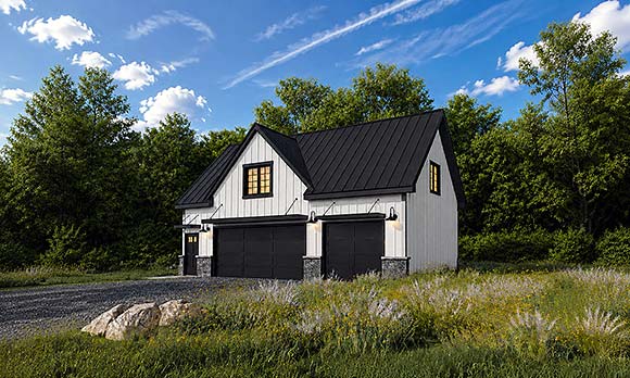 Garage-Living Plan 101295