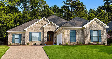Acadian Contemporary Traditional Elevation of Plan 101305