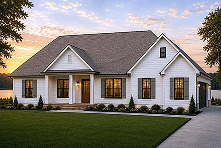 Acadian Contemporary Traditional Elevation of Plan 101308