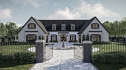 Colonial Contemporary Cottage Traditional Elevation of Plan 101415