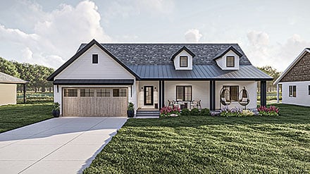 Country Farmhouse Traditional Elevation of Plan 101422