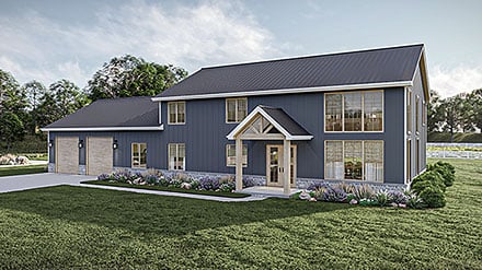 Barndominium Country Craftsman Farmhouse Elevation of Plan 101423