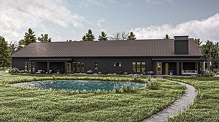 Barndominium Farmhouse Elevation of Plan 101433