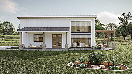 Barndominium Contemporary Elevation of Plan 101434