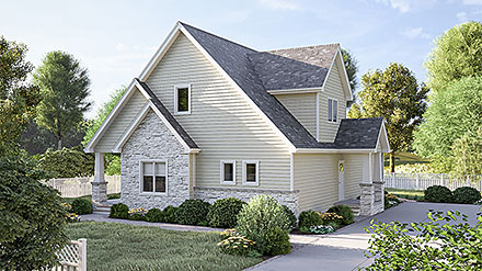 Country Craftsman Traditional Elevation of Plan 101438