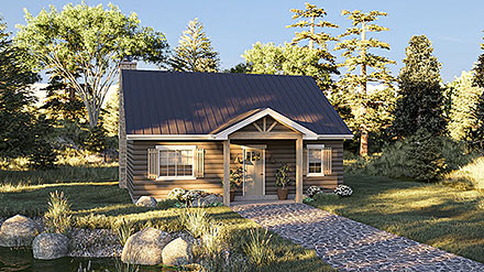 Cabin Cottage Elevation of Plan 101443