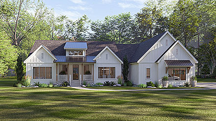 Contemporary Farmhouse Elevation of Plan 101447