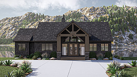 Coastal Cottage Craftsman Elevation of Plan 101453