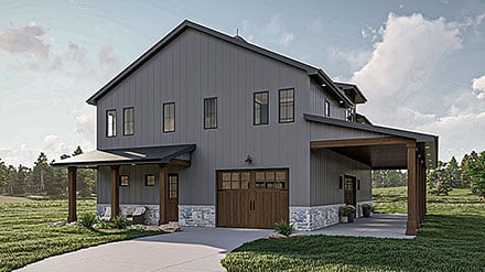Barndominium Country Elevation of Plan 101458