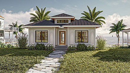 Coastal Cottage Florida Elevation of Plan 101460