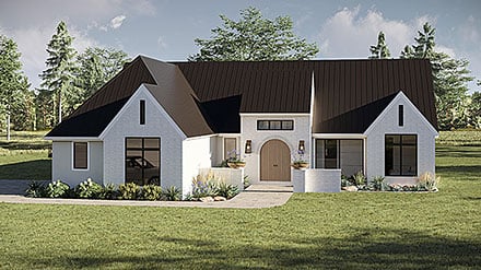 Contemporary Cottage European Elevation of Plan 101468