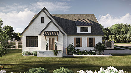 Contemporary Cottage Elevation of Plan 101472