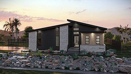 Modern Elevation of Plan 101475