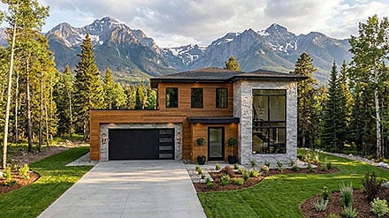 Contemporary Modern Elevation of Plan 101479
