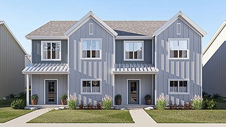 Contemporary Farmhouse Elevation of Plan 101490
