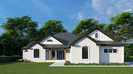 Craftsman European Traditional Elevation of Plan 101501