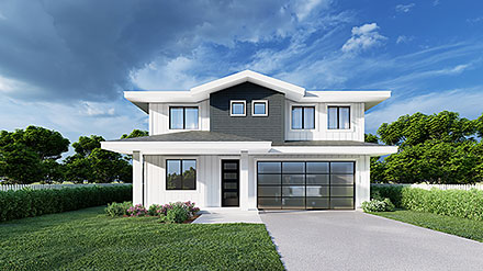 Craftsman Traditional Elevation of Plan 101504
