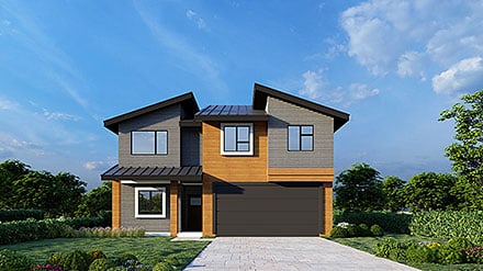 Contemporary Modern Elevation of Plan 101520
