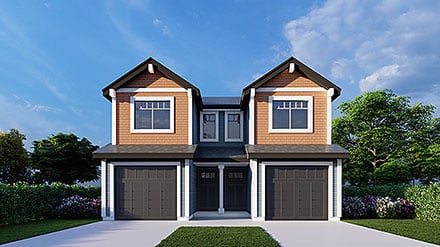 Coastal Craftsman Traditional Elevation of Plan 101521