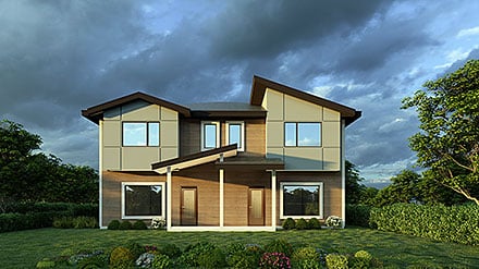 Contemporary Modern Elevation of Plan 101522