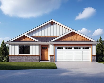 Craftsman European Traditional Elevation of Plan 101530