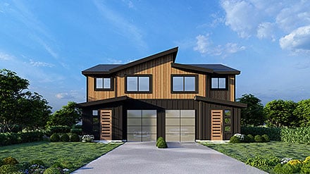 Coastal Contemporary Modern Elevation of Plan 101531